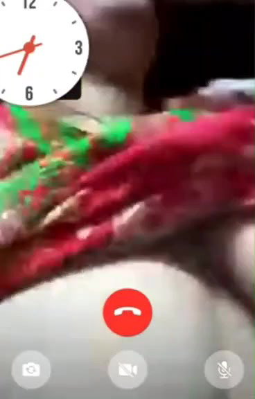 Beautiful Pakistani houseife showing boobs on video call