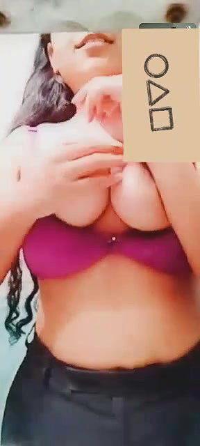 cute girl big boobs showing video call