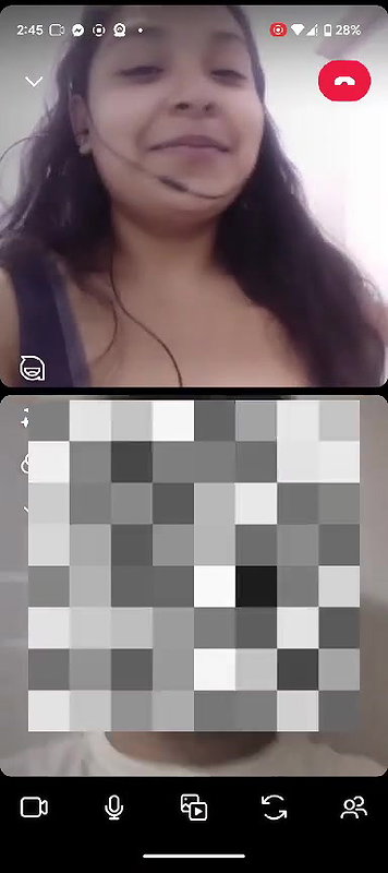 cute girl showing big boobs on video call