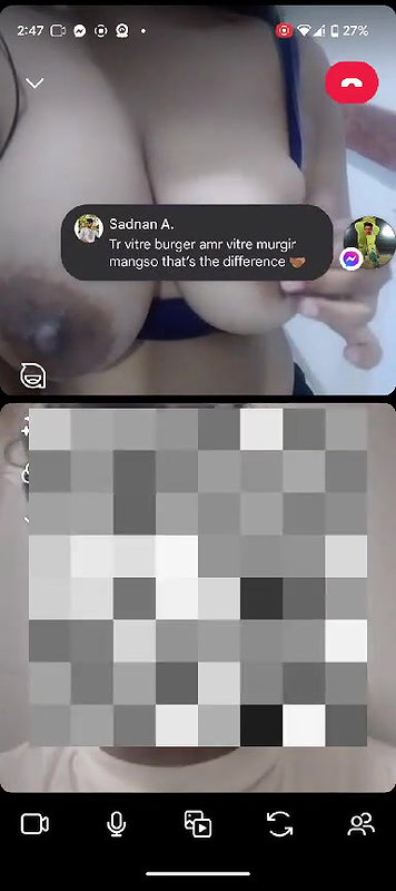 cute girl showing big boobs on video call