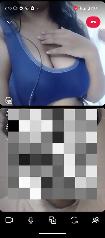 cute girl showing big boobs on video call