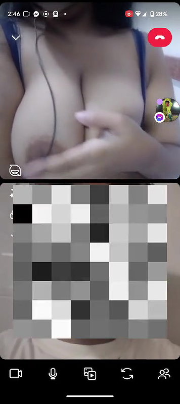 cute girl showing big boobs on video call