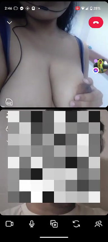 cute girl showing big boobs on video call