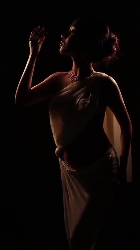 Dusky Model Topless Saree Video Shoot