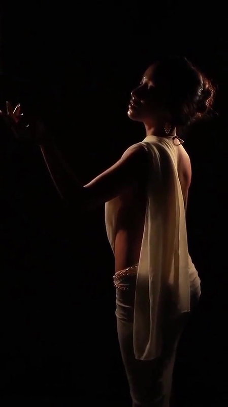 Dusky Model Topless Saree Video Shoot