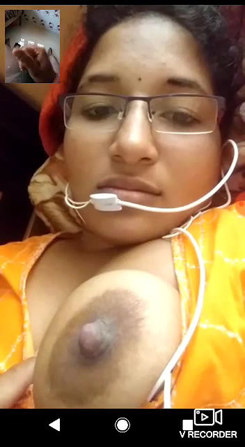 beautiful wife milking her boobs on VC