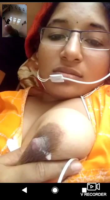 beautiful wife milking her boobs on VC
