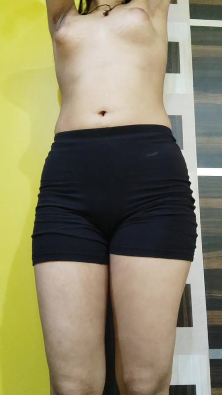cute young indian gf showing asshole masturbating