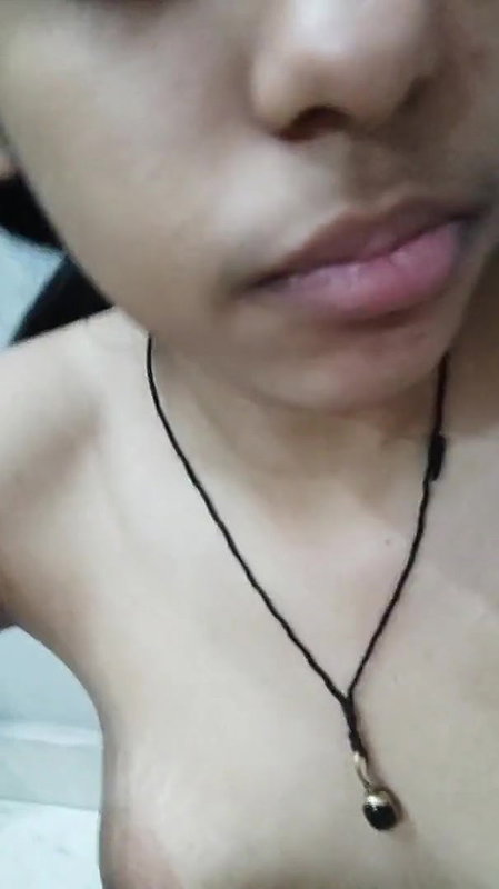cute young indian gf showing boobs and licking armpit