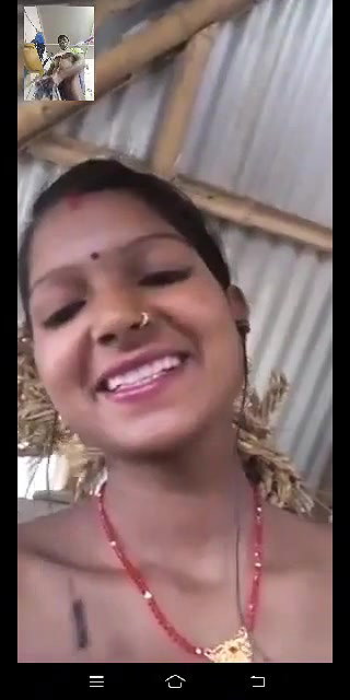 cute Indian village wife nude show on video call