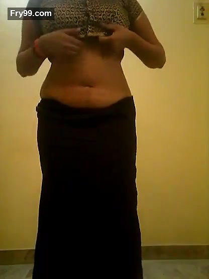 North Indian Wife Strip Sari