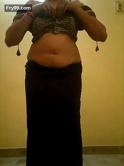 North Indian Wife Strip Sari