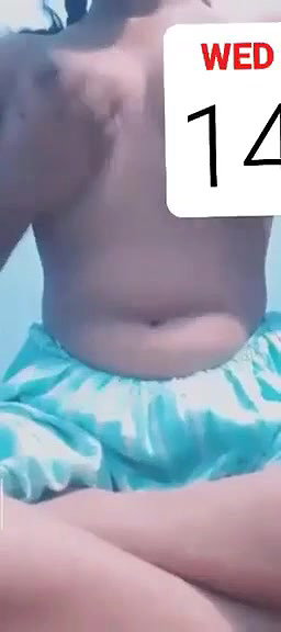 cute girl showing Bf front of sleeping sister