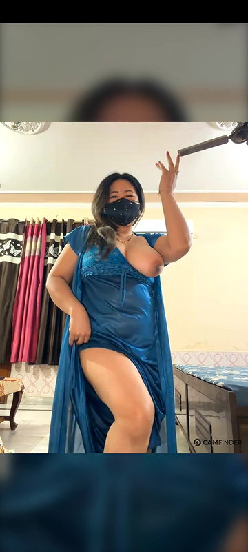 88pink 2 boobs open dance in blue nighty nepali randi bhabhi