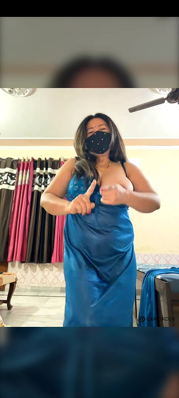 88pink 2 boobs open dance in blue nighty nepali randi bhabhi