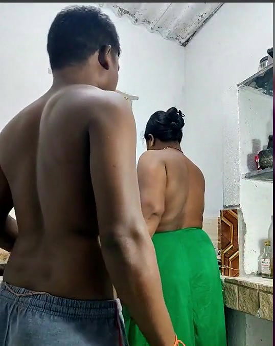Aunty working in kitchen and fucking