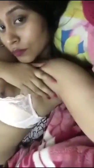 nasty bitch pressing her boobs