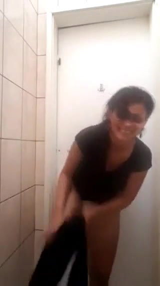 using vibratory in public place and fucking in public bathroom part 2