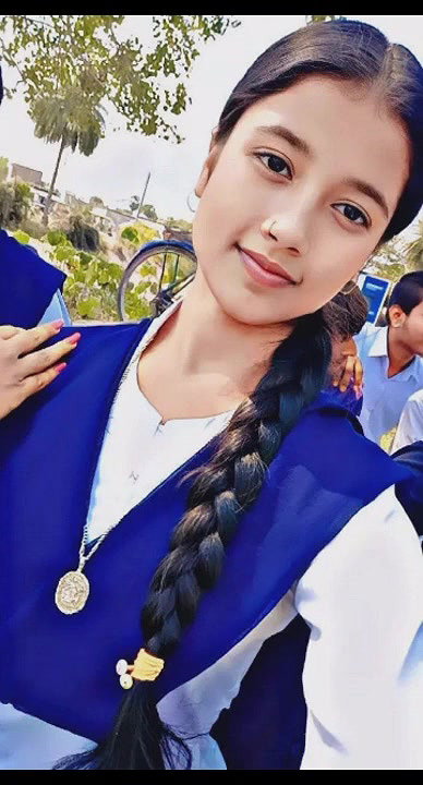 Indian College girl riding