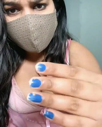 Indian girl rubing her pussy and Pressing Boobs