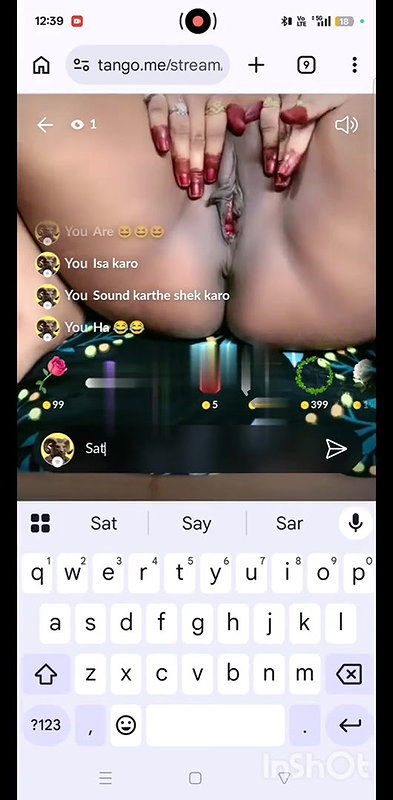 Cute Girl Swathi Showing 121 On Tango Live Exclusive