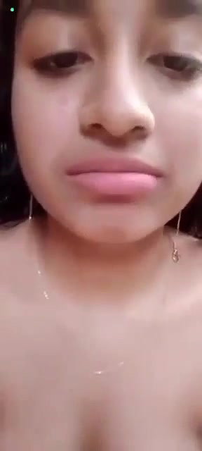 Indian girl talking and showing boobs