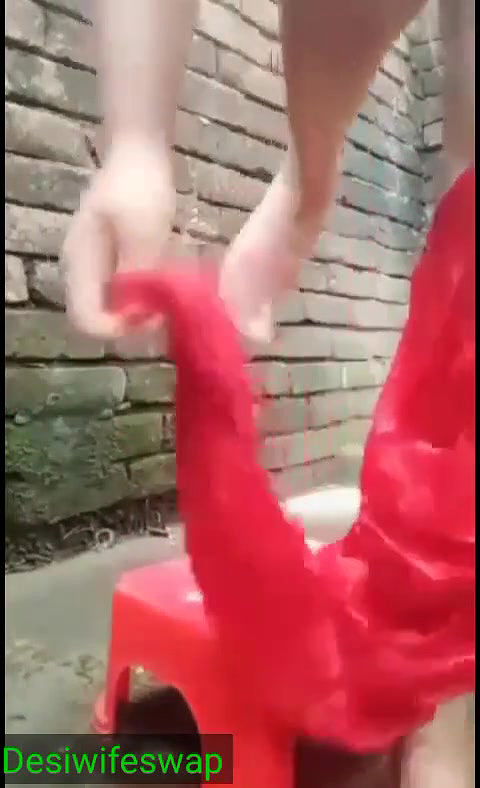 Desi wife shower in home with water