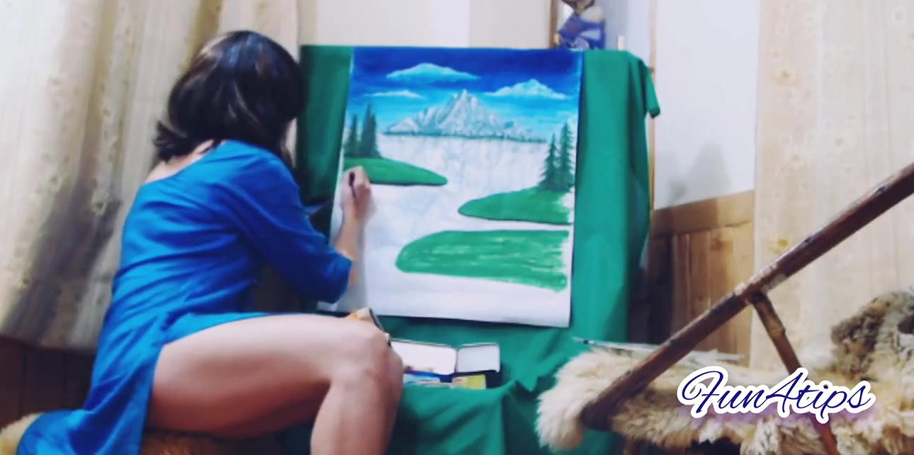 Enjoying Her Work