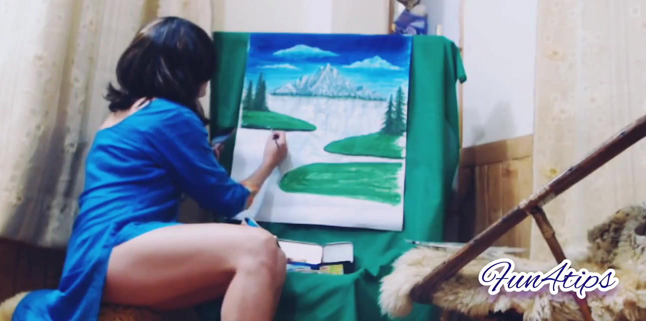 Enjoying Her Work