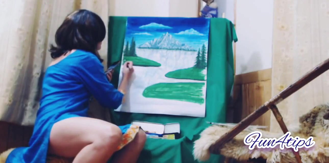 Enjoying Her Work