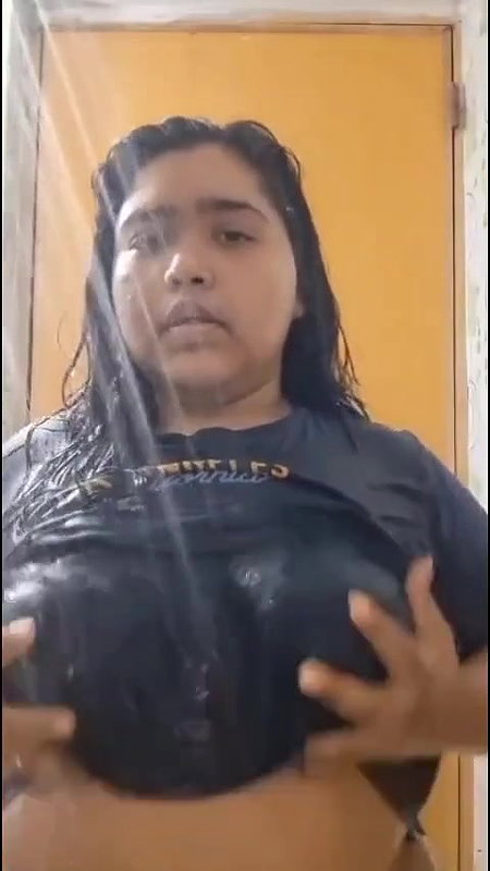Bengali Horny Babe Teasing Pressing Licking Her Boobs
