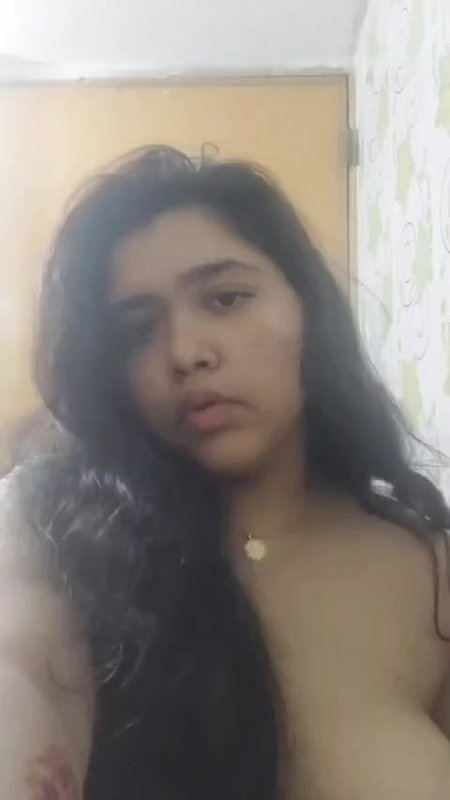 Bengali Horny Babe Teasing Pressing Licking Her Boobs