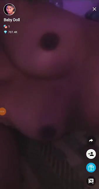 Hot beautiful girl showing her boobs in live