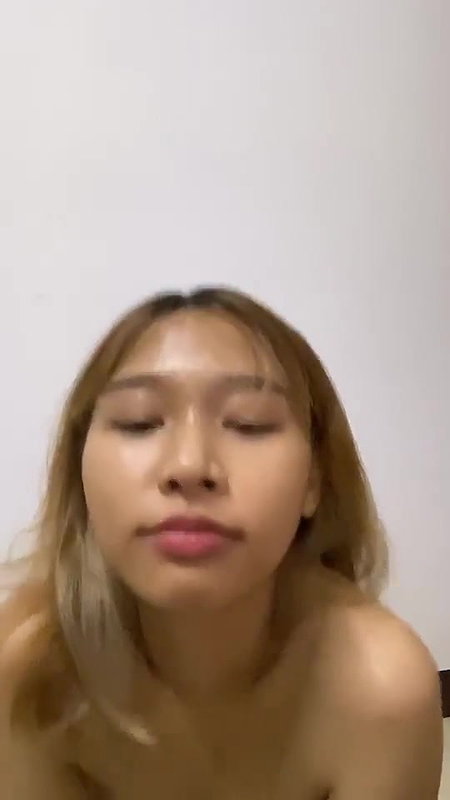 cute girl boobs pressing