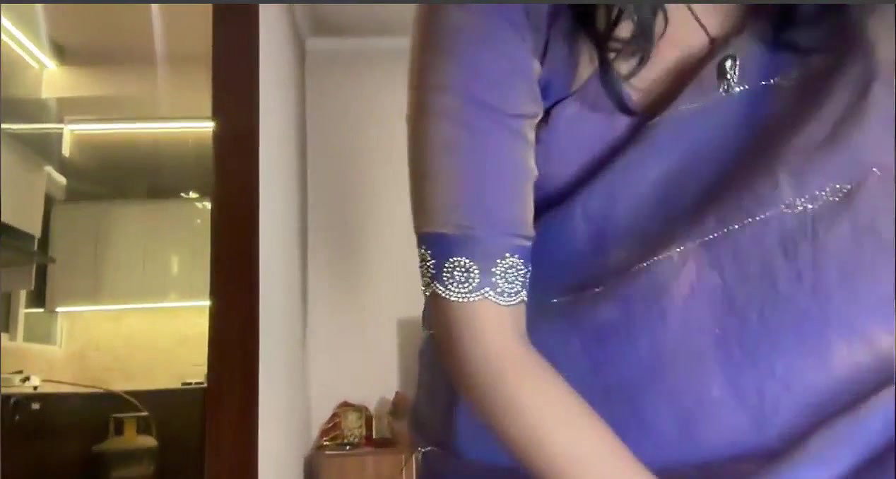Fit young girl naked in saree and dance