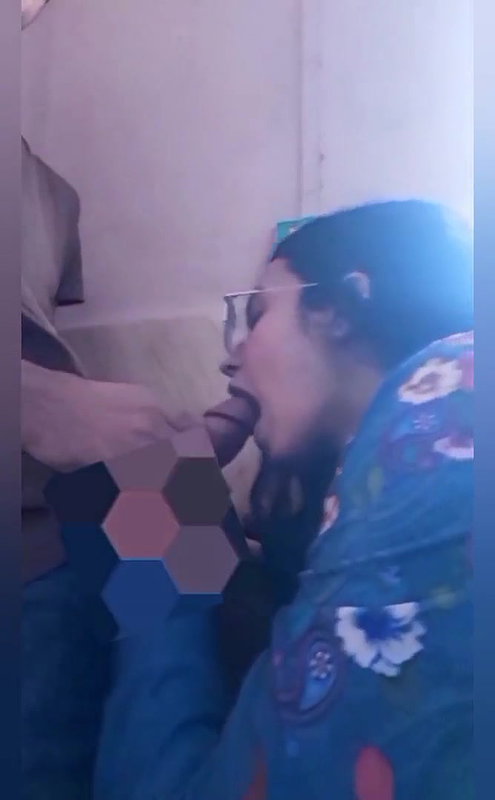 horny gf deepthroat blowjob in restaurant