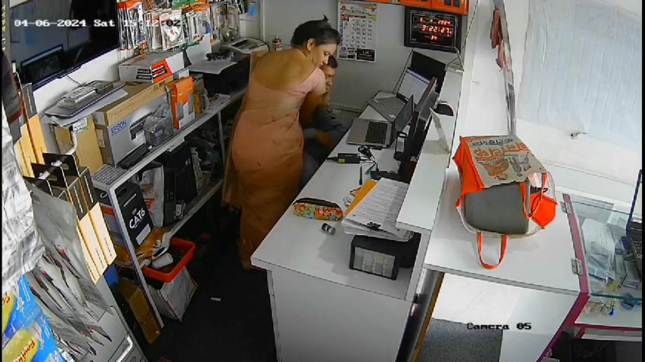 Indian Shop Manager Affair Multiple Wife CCTV