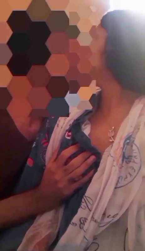 Bf playing with her submissive gf boobs