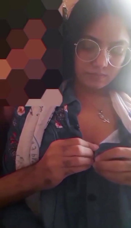 Bf playing with her submissive gf boobs