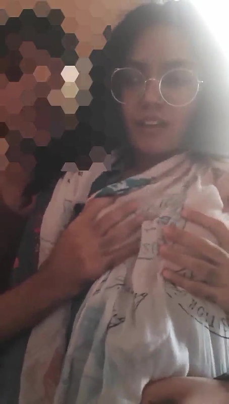 Gf boobs groped by bf