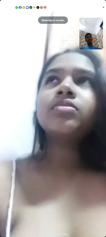 cute girl boobs showing video call with boyfriend