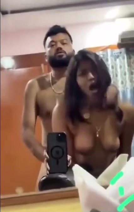 Tamil honeymoon couple hard doggy fucking in front of mirror