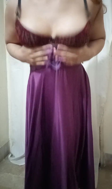 Pakistani wife is playing with her milky body in a pink nightie and removing her clothes and showing her panty and bra a