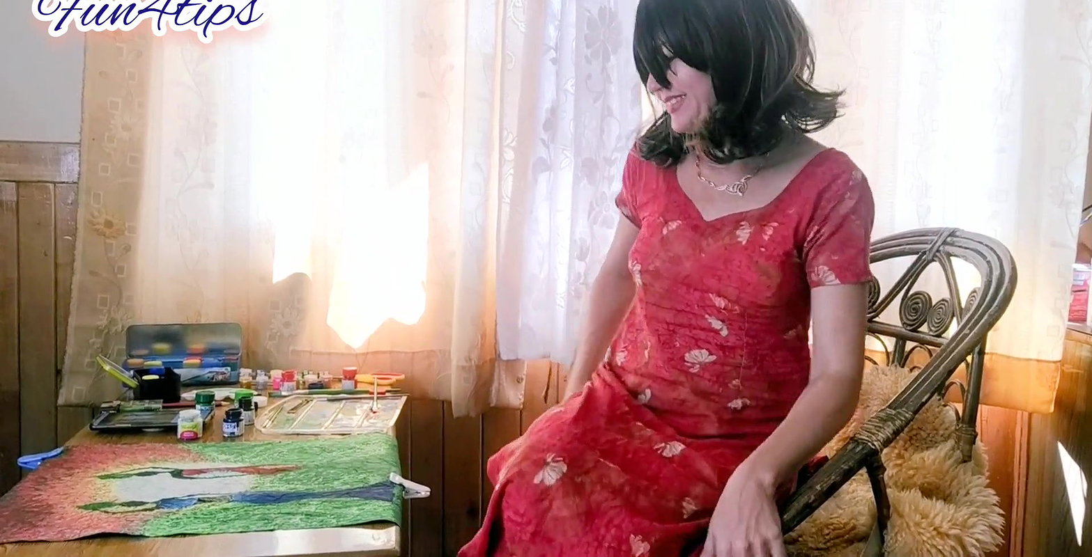 Pretty girl in beautiful tight dress flashes tits