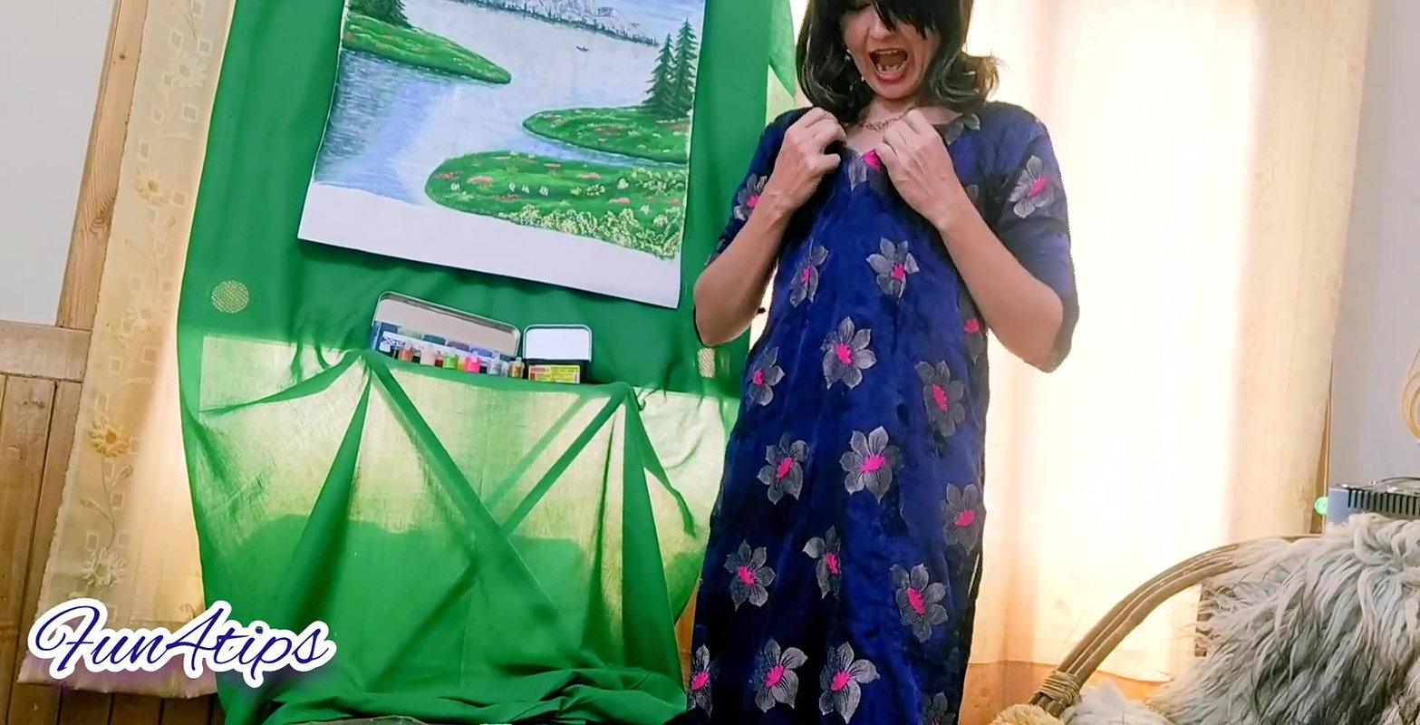 Skinny Bitch Tearing Her Clothes