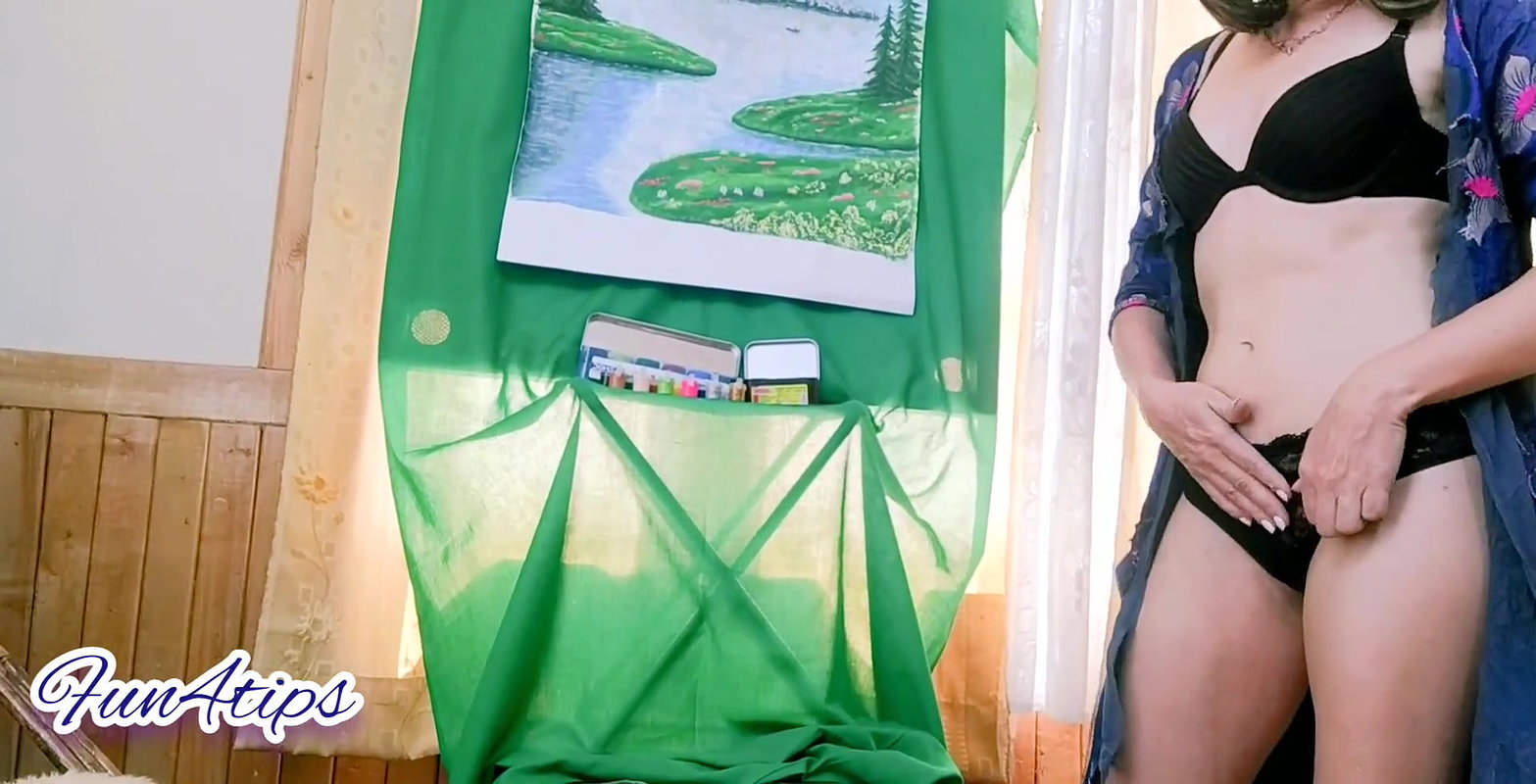 Skinny Bitch Tearing Her Clothes