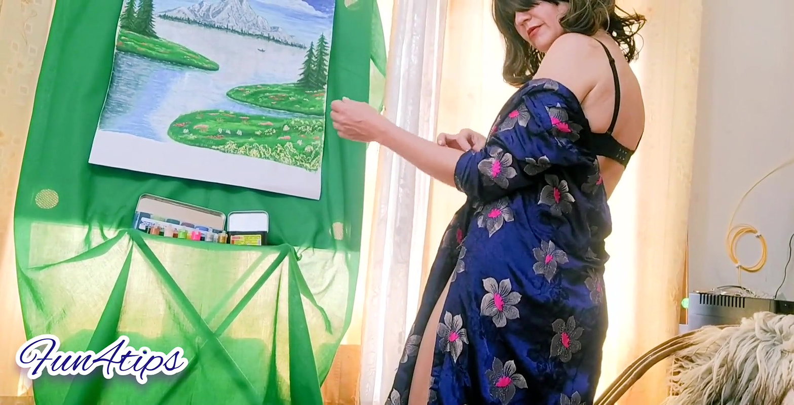 Skinny Bitch Tearing Her Clothes