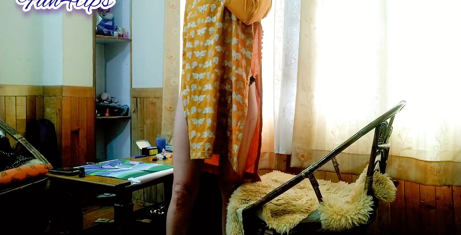 Slut Tearing her clothes