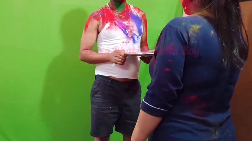 Big boobs bhabhi fucking on holi