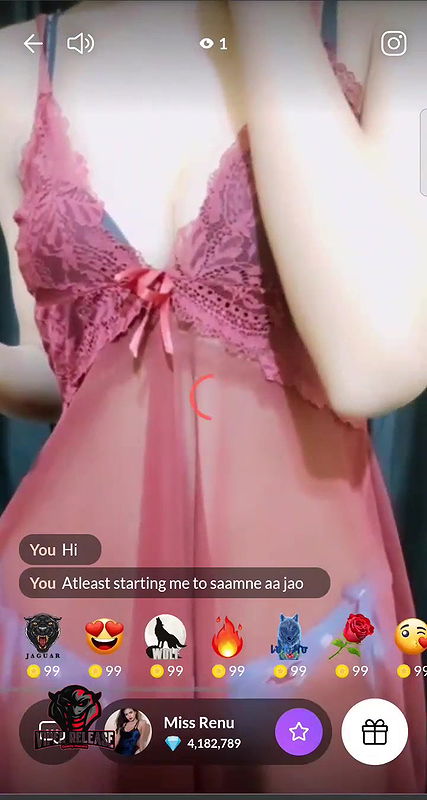 Miss Renu Cute Boobs Show on PREMIUM 121 Tango Live.mp4